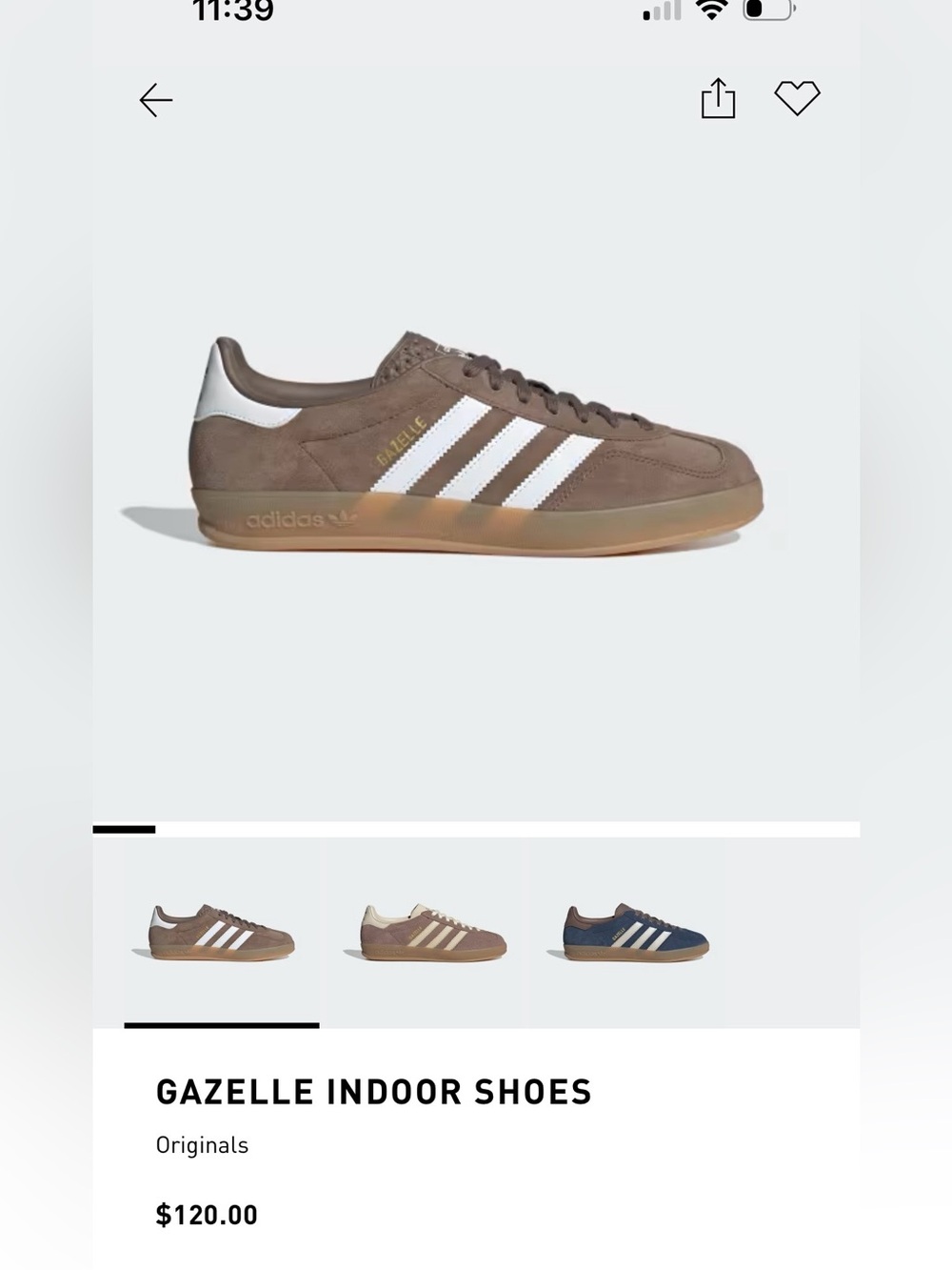Adidas Gazelle indoor brown men’s 9.5 like new